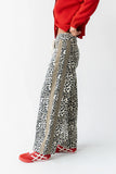 Mellanie Two Toned Baggy Jeans in Leopard