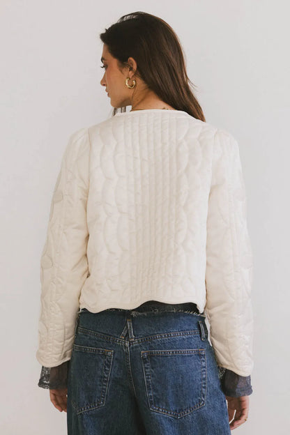 Shelly Quilted Jacket in Cream FINAL SALE