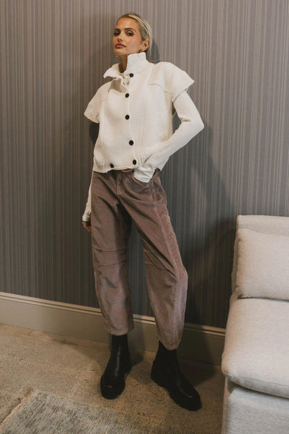 Sadie Knit Cardigan in Ivory FINAL SALE
