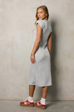 Lauren Tee Shirt Midi Dress in Heather Grey FINAL SALE