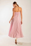 ROLL WITH IT LIGHT PINK MIDI DRESS