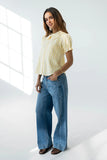 Nelly Gingham Blouse in Yellow