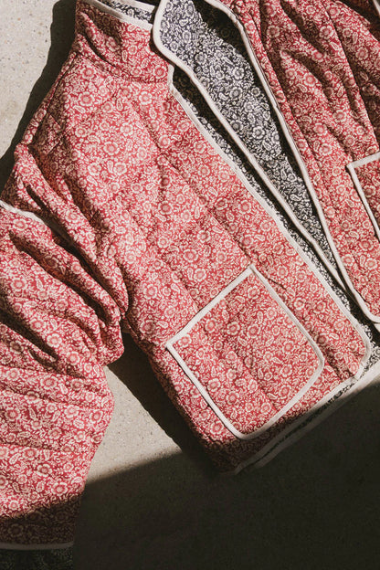 Kadee Quilted Jacket in Burgundy FINAL SALE