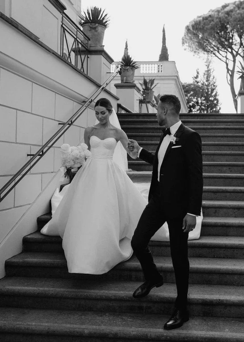 Ball Gown Sweetheart Satin Wedding Dresses