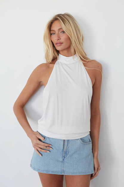 Maia Open Back Halter Top