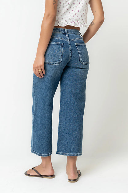 Mylah Wide Leg Jeans in Medium Wash