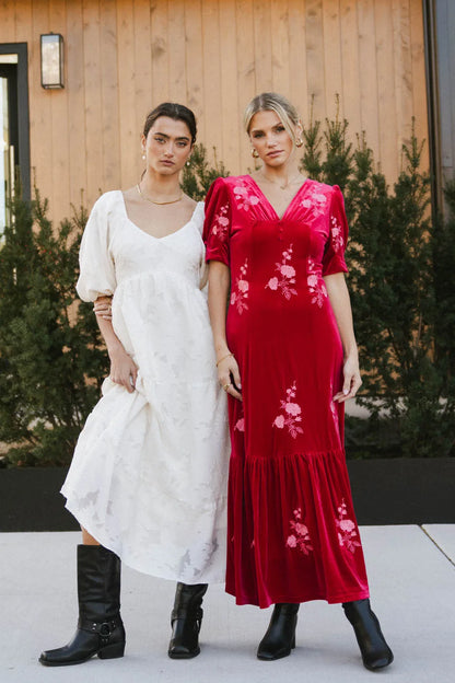 Ratana Velvet Floral Maxi Dress FINAL SALE
