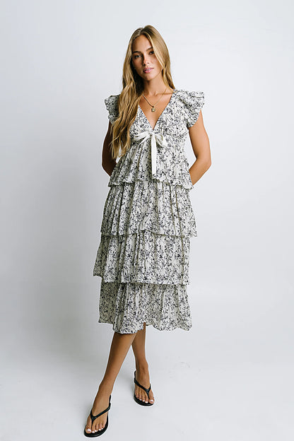 River Ruffle Midi Dress