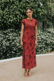 Ellianna Floral Maxi Dress in Brick