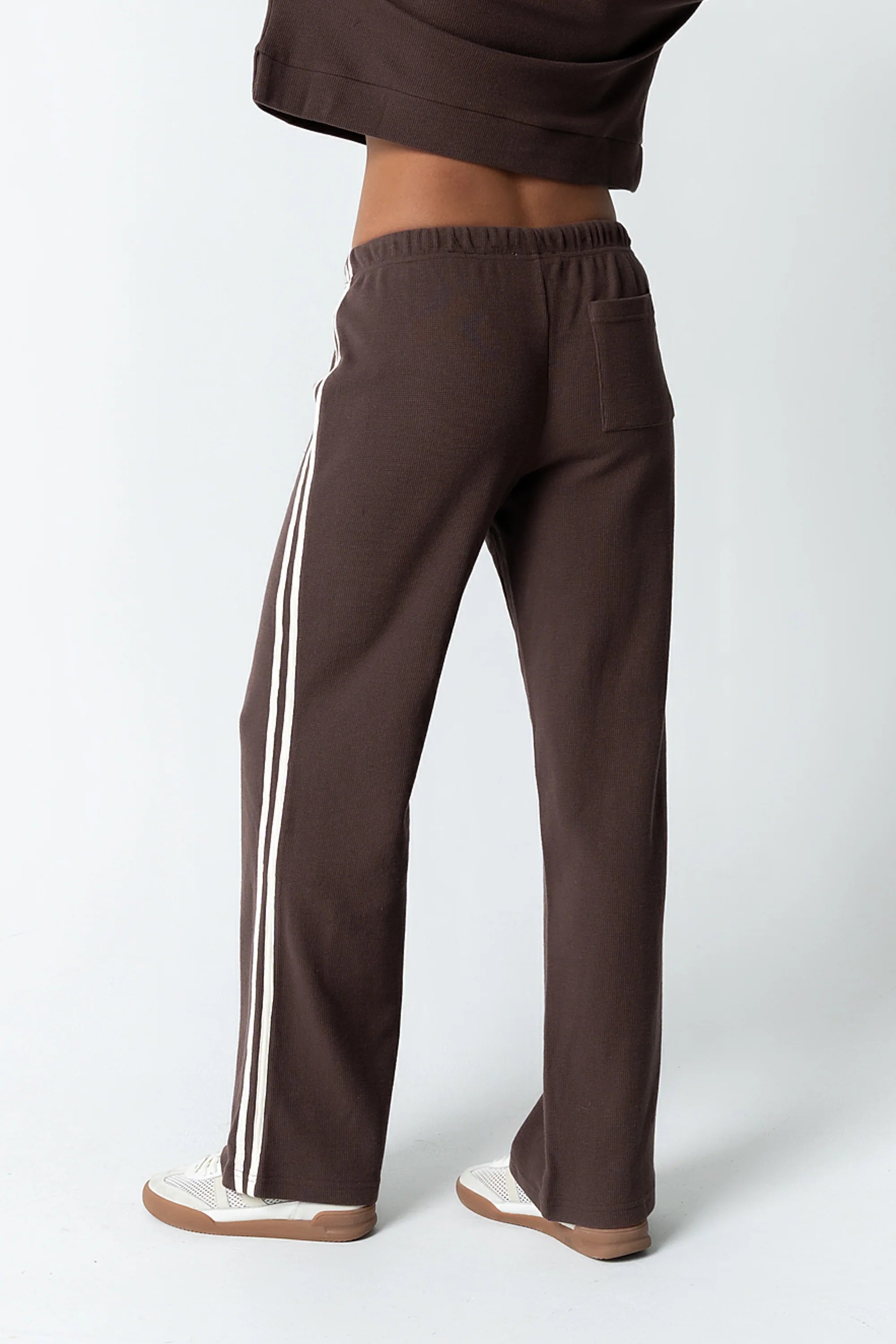 Kourtney Waffle Knit Pants in Brown
