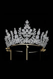 Silver Cubic Zirconia Tall Queen Round Tiara