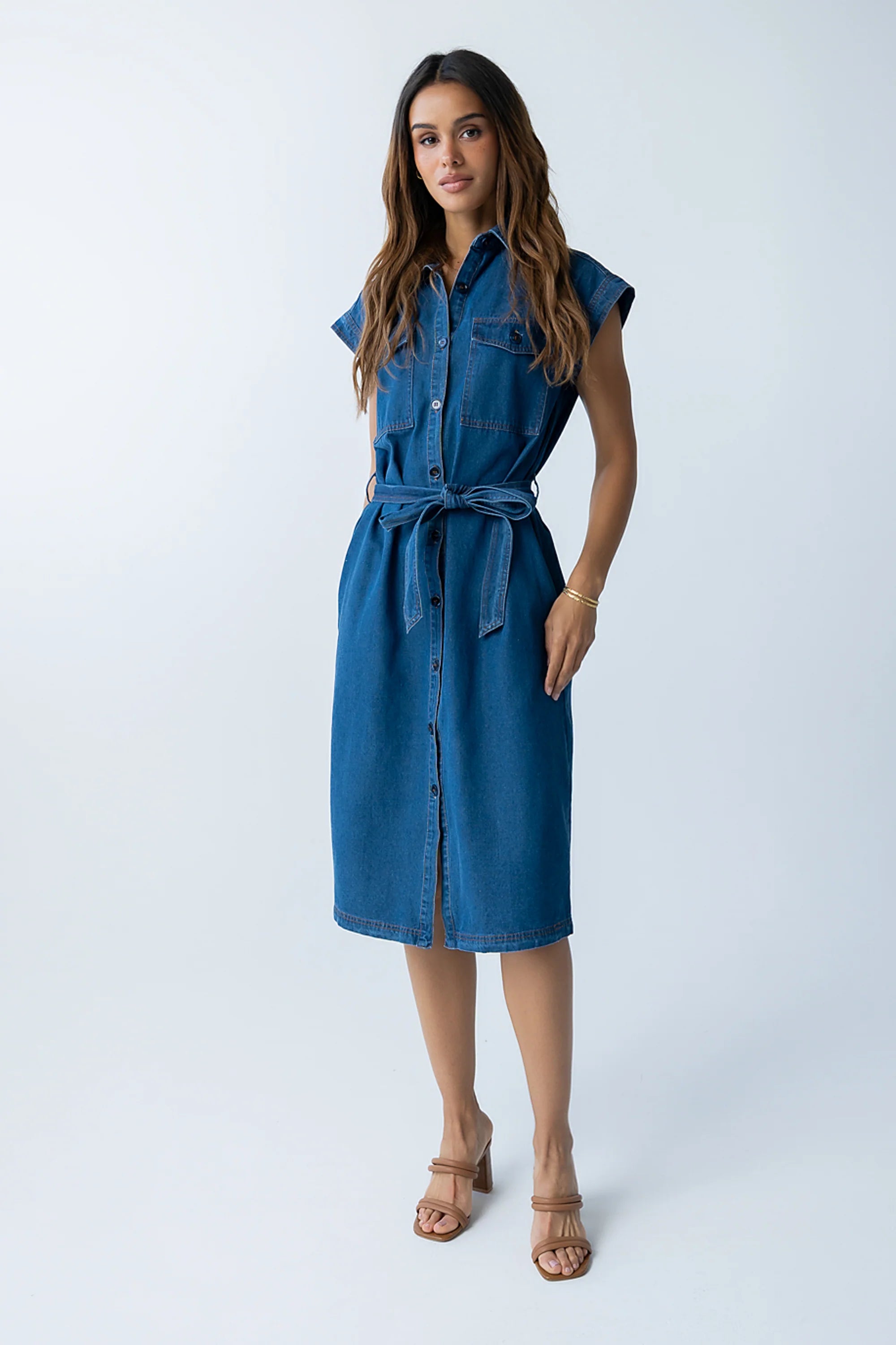Randall Denim Midi Dress
