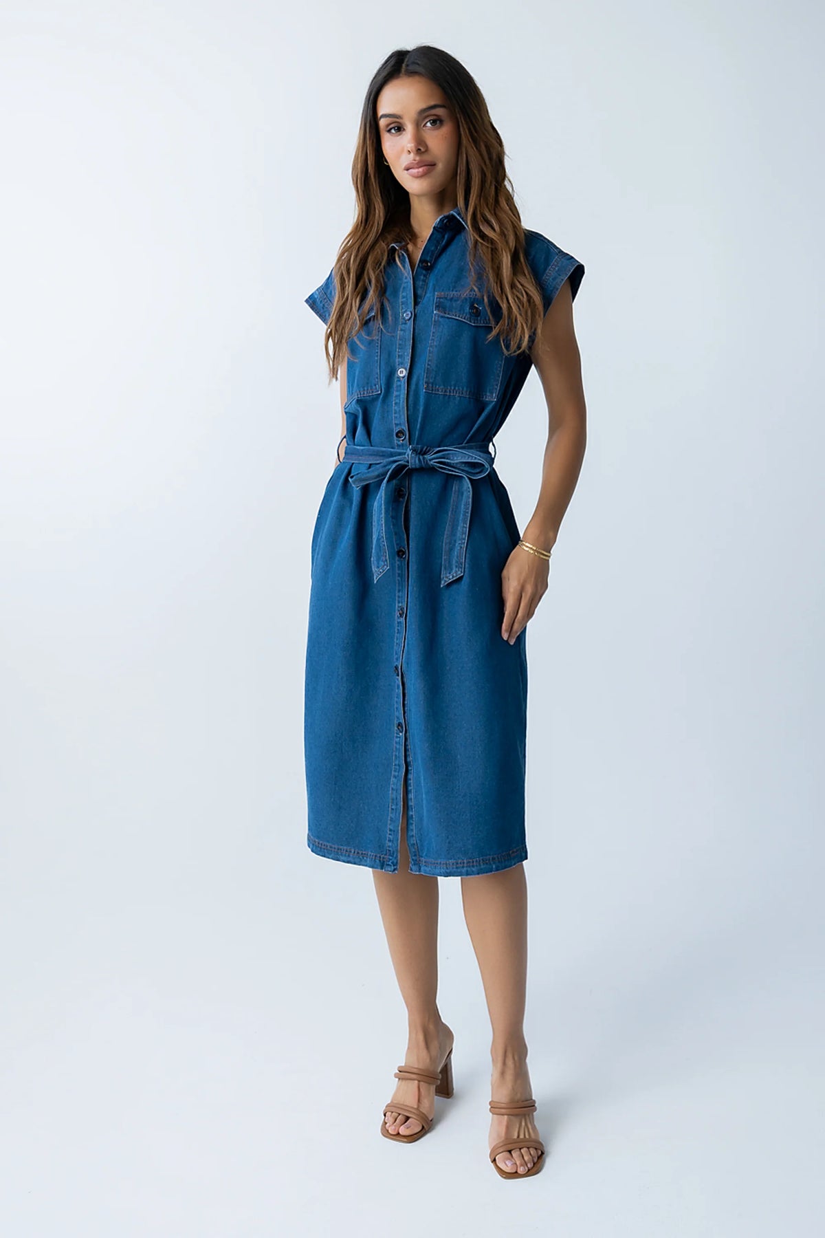 Randall Denim Midi Dress