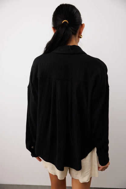 Finley Button Up in Black FINAL SALE