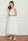 SWEETHEART SERENADE WHITE MIDI DRESS