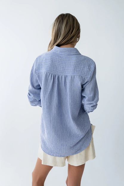 Hillary Striped Button Up
