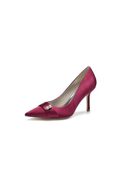 Pointed Toe Crystal High Heels Party Shoes