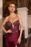 Robyn Gown Strapless Dress With Corset Bodice
