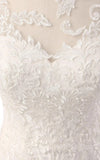 Mermaid Long Sleeve Lace Dress With Embroideries Illusion
