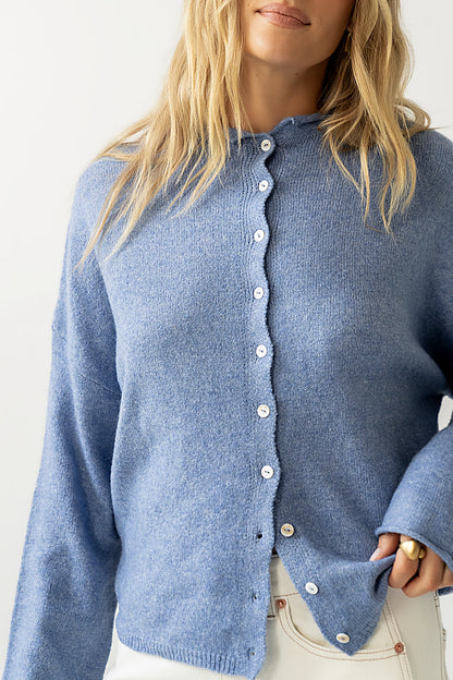 Maci Cardigan in Dusty Blue FINAL SALE