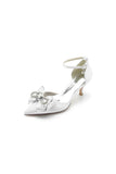 Ankle Strap Stiletto Heels with Bow