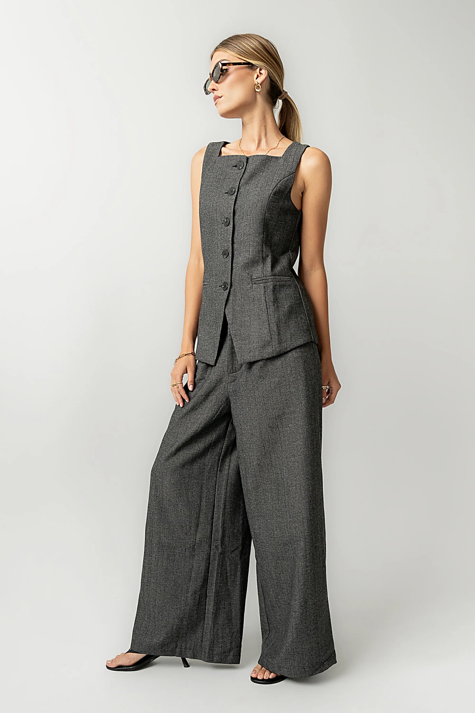 Arden Herringbone Vest