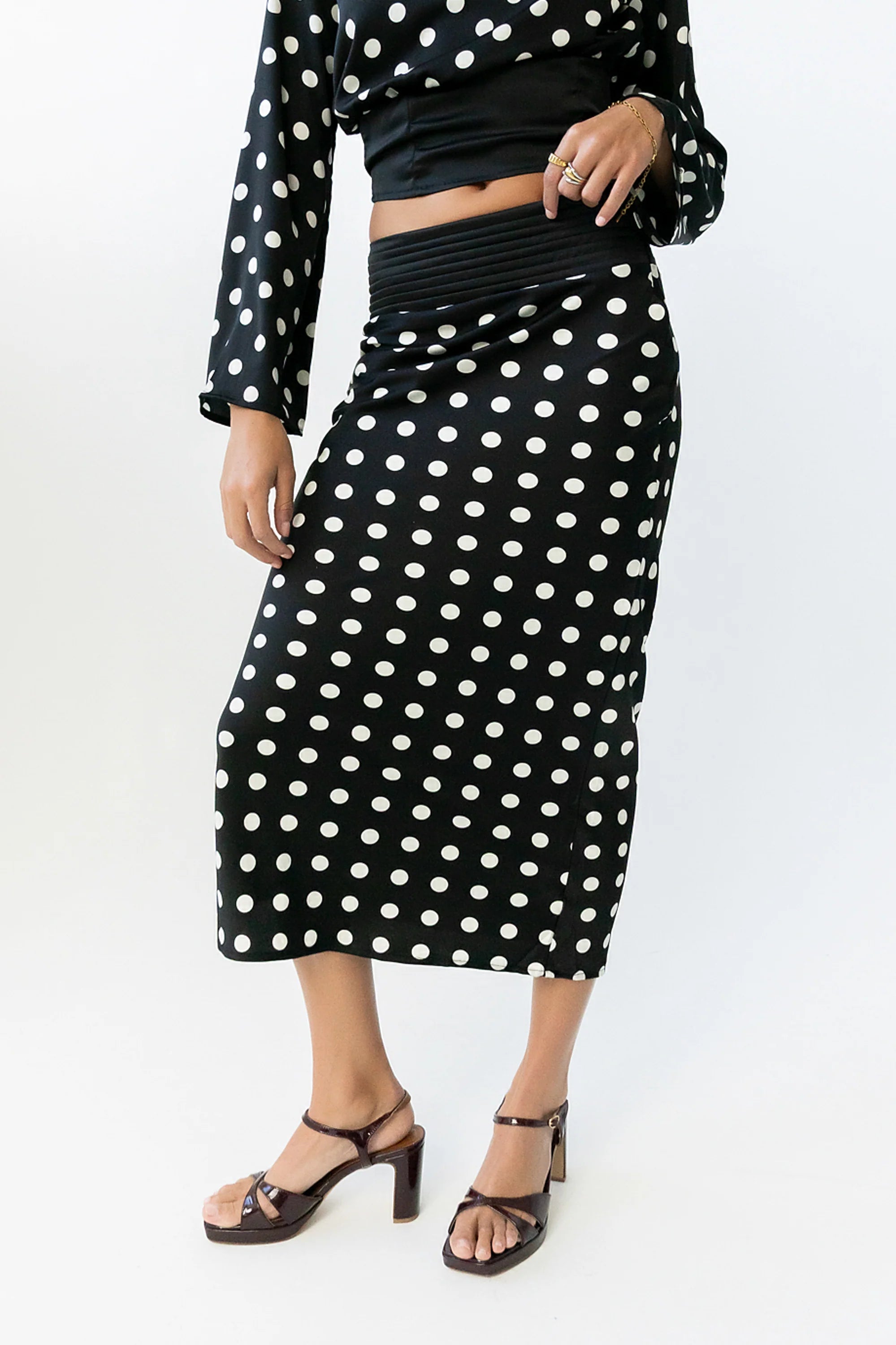 Journey Polka Dot Midi Skirt
