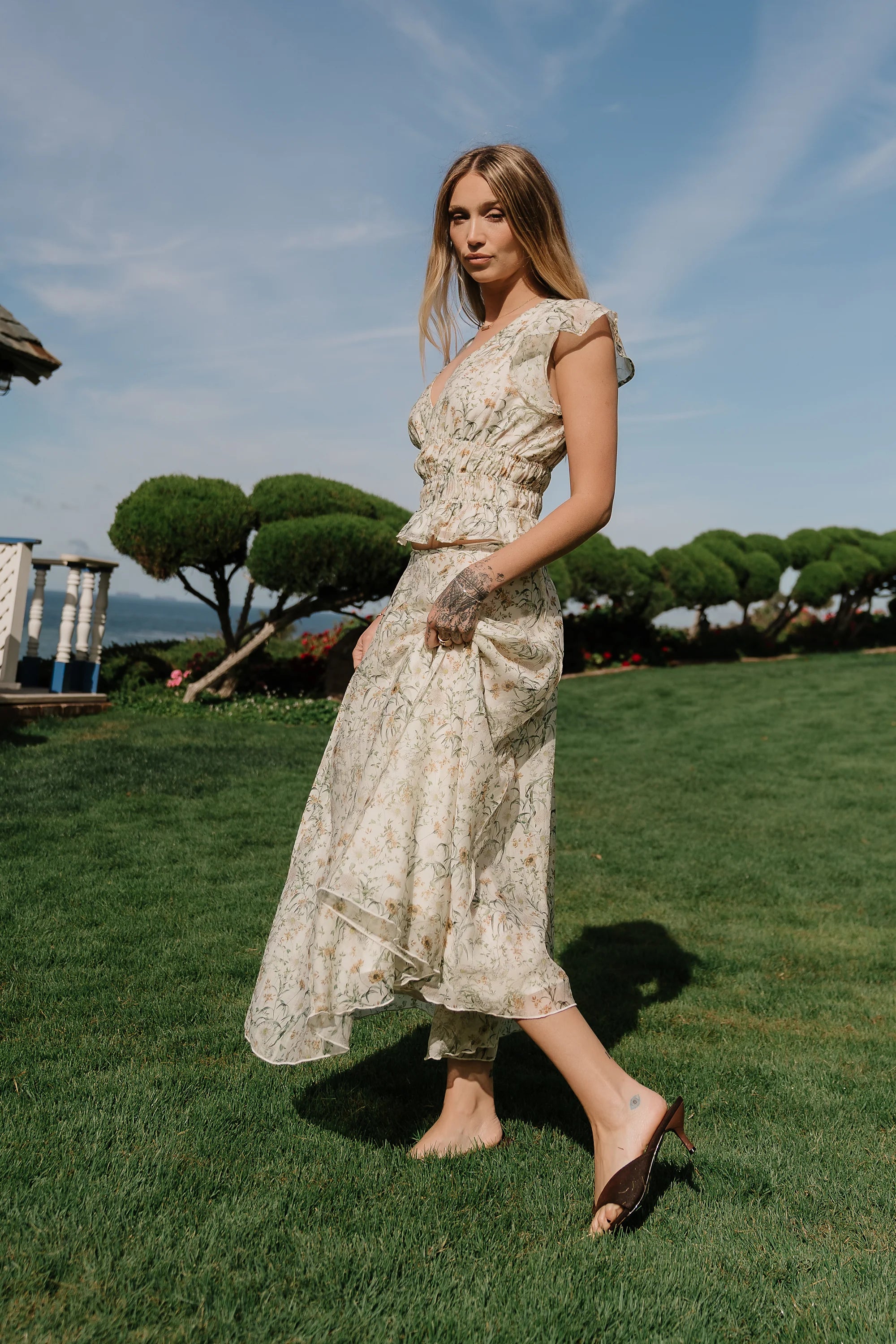 Carlie Floral Midi Skirt