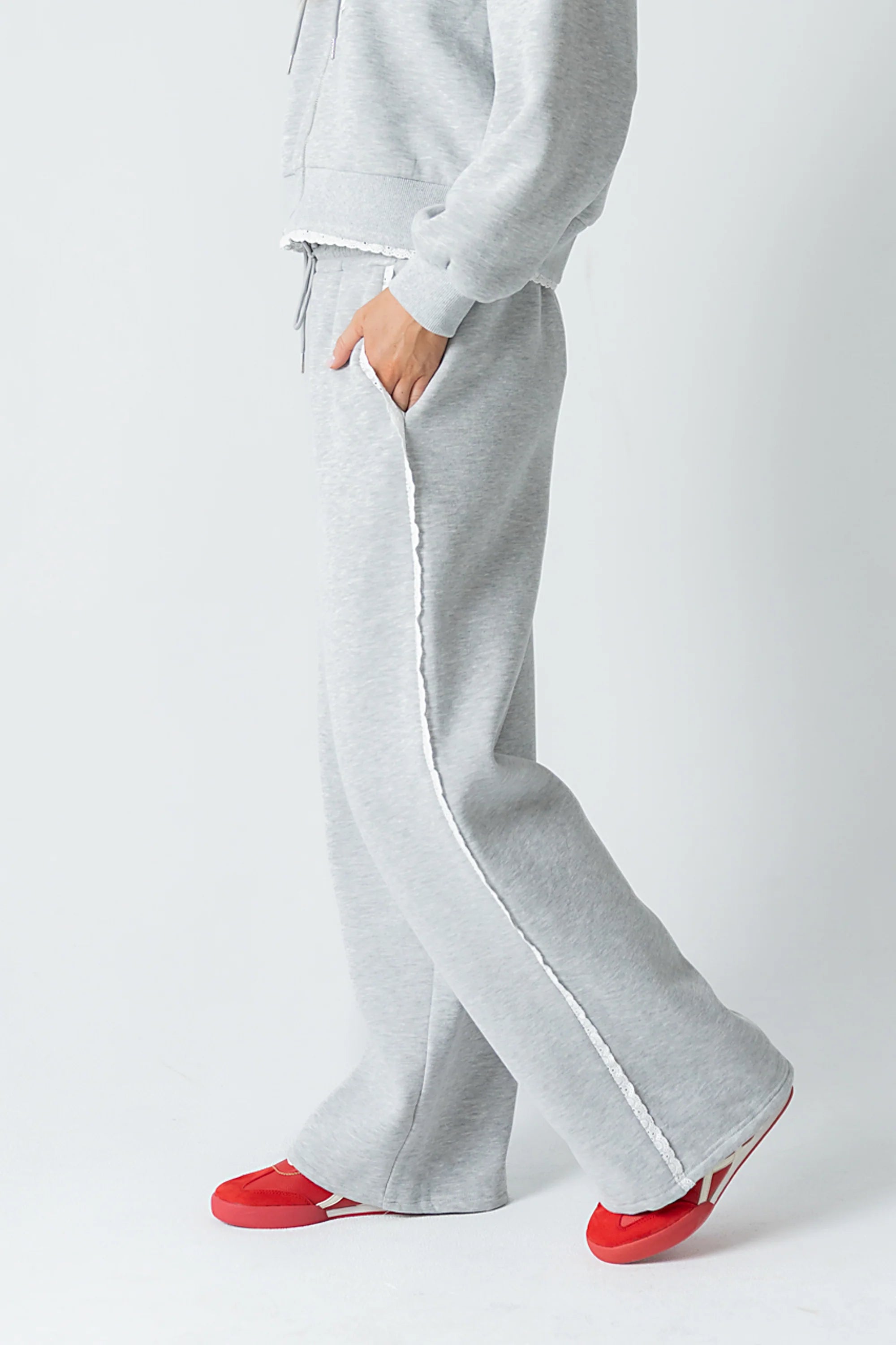 Sydney Lace Trim Sweatpants
