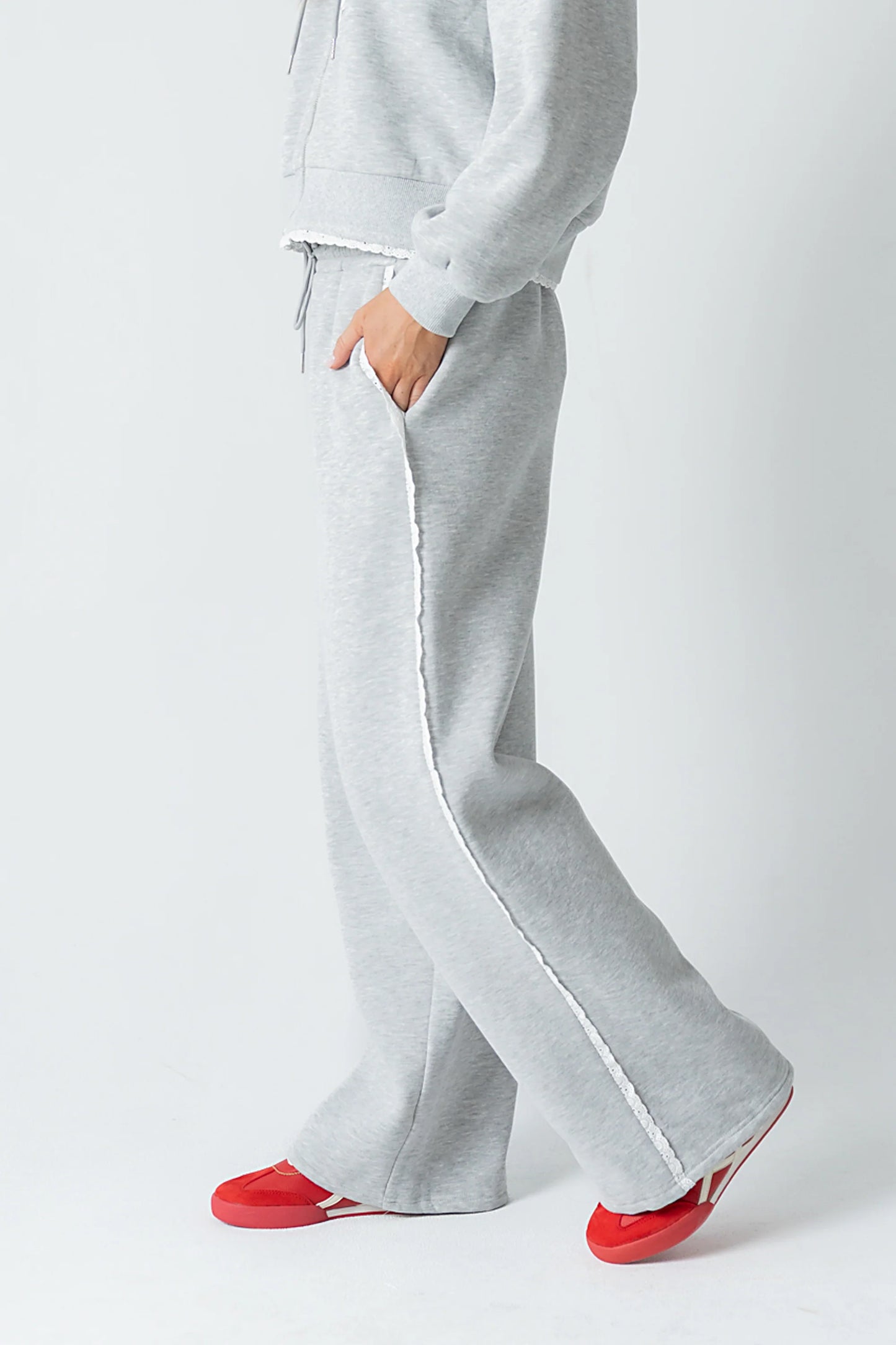 Sydney Lace Trim Sweatpants