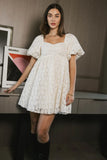 Elodie Floral Babydoll Dress in Cream FINAL SALE