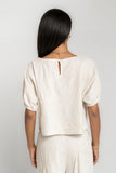 Kortney Floral Oversized Top in Natural