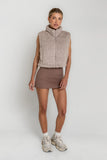 Ginny Fur Vest in Taupe