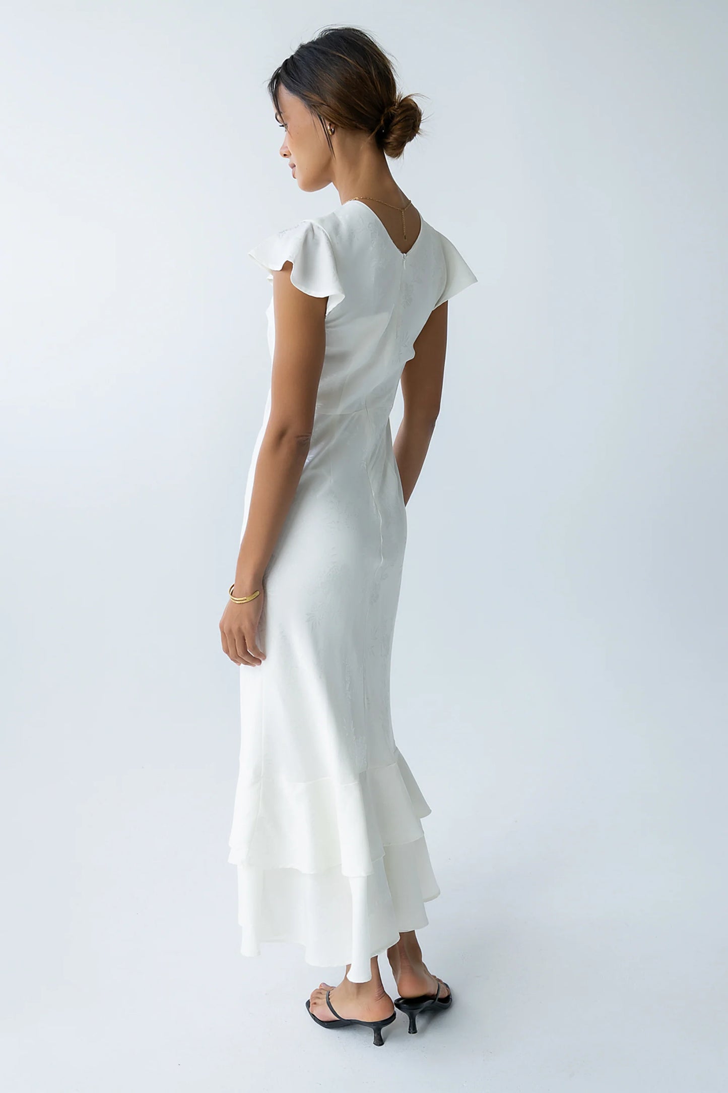 Mateo Floral Maxi Dress in Ivory