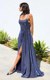 Eileen Gown Elegant Shimmer Drape Formal Dress
