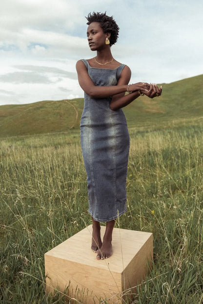 Valentini Denim Midi Dress FINAL SALE