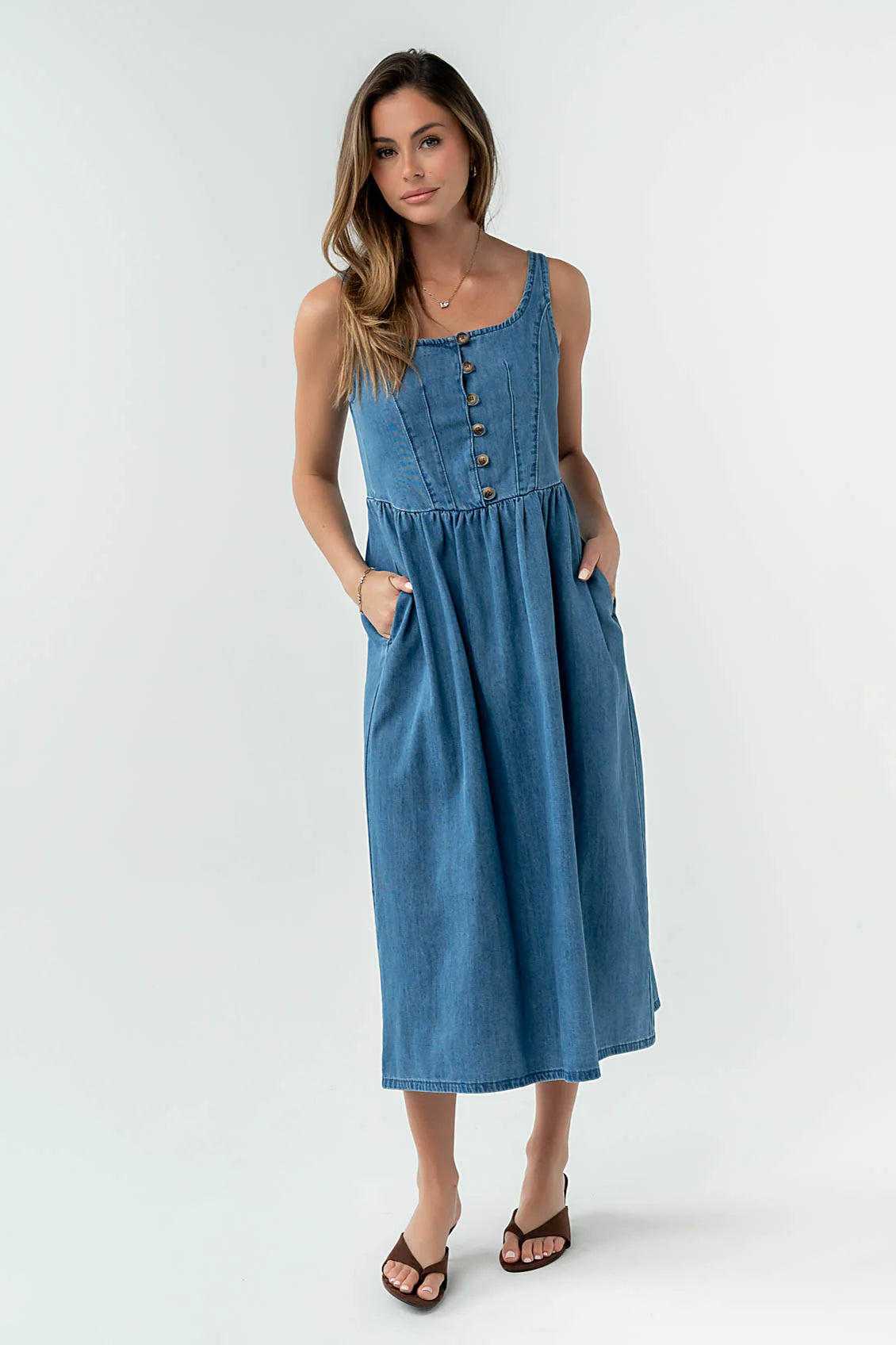 Jacklyn Denim Midi Dress