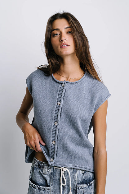 Paige Knit Sweater in Blue