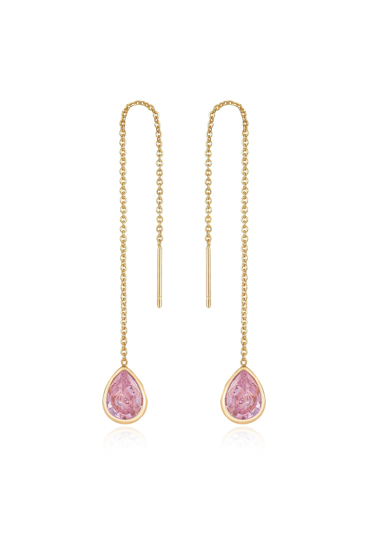 Barely There Chain and Crystal Dangle Earrings