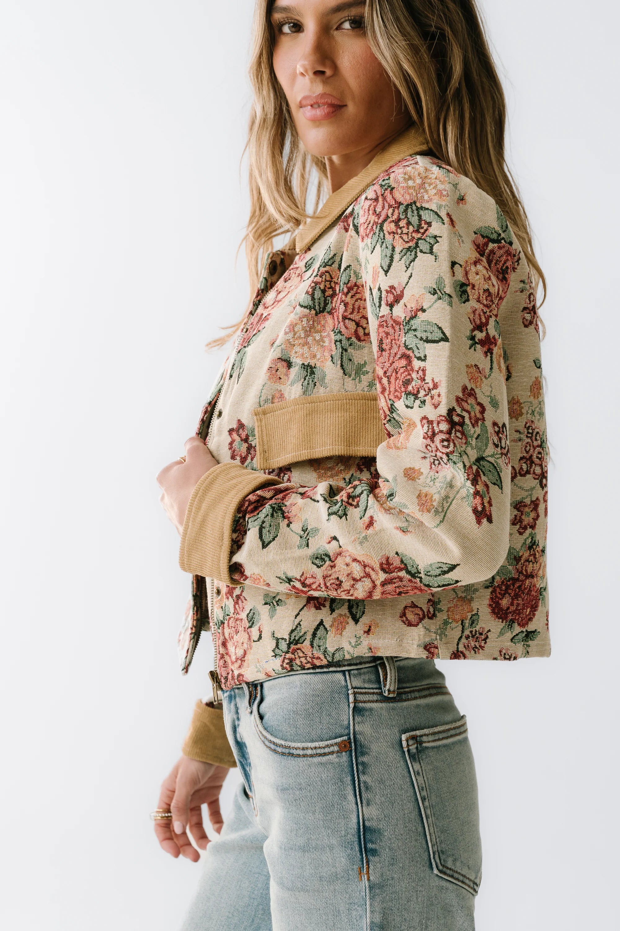 Joanna Floral Cropped Jacket FINAL SALE