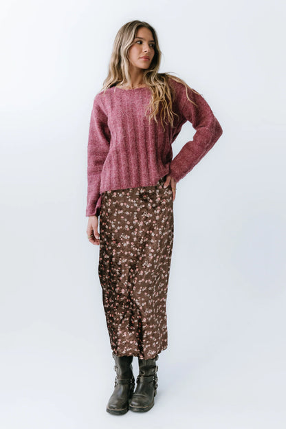 Zamara Ribbed Sweater in Red FINAL SALE