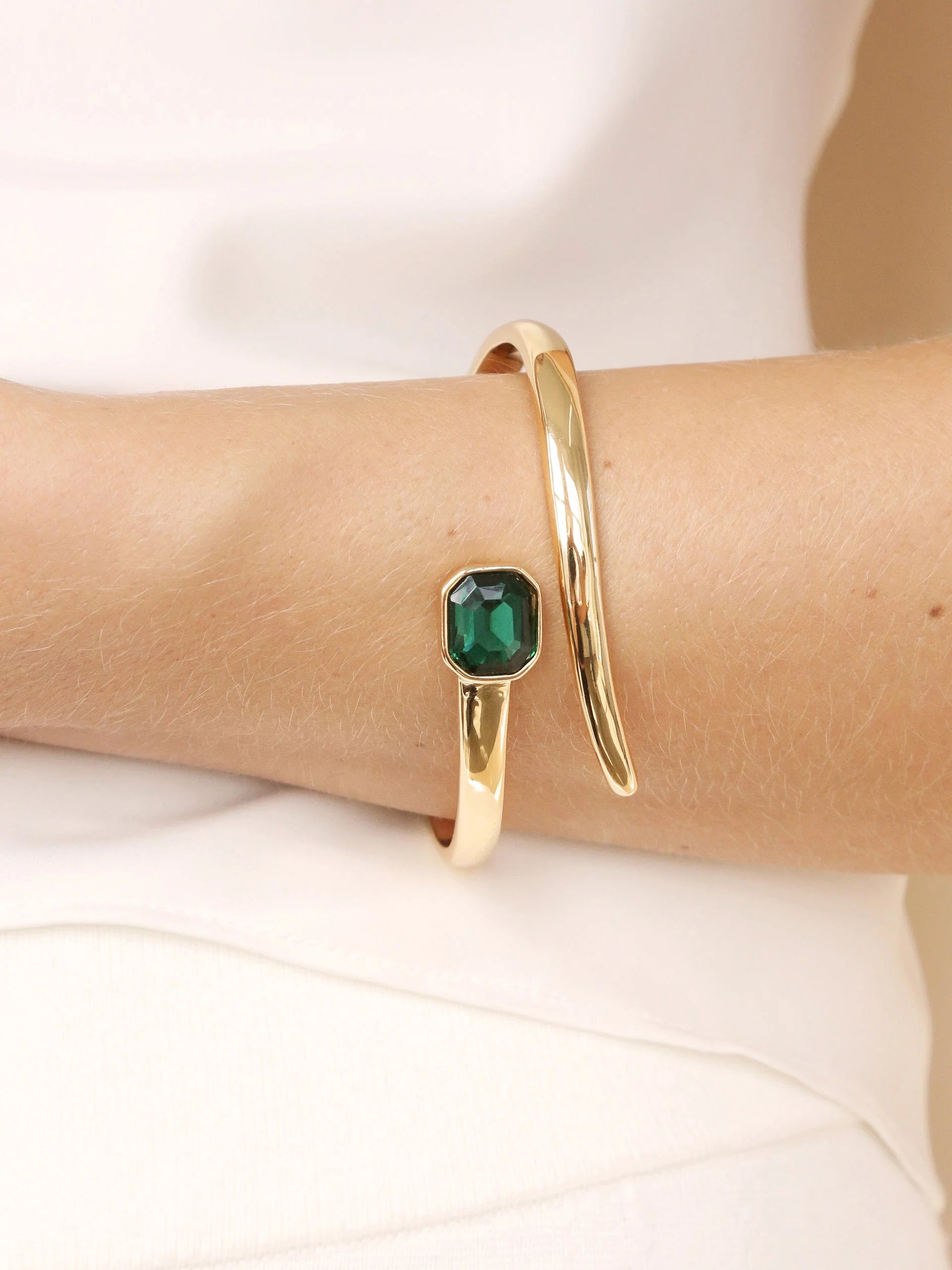 Deco Crystal Wrap Cuff