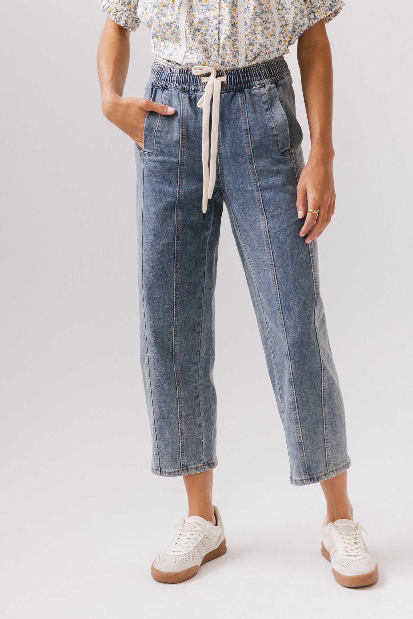 Khai Cropped Pants in Denim FINAL SALE