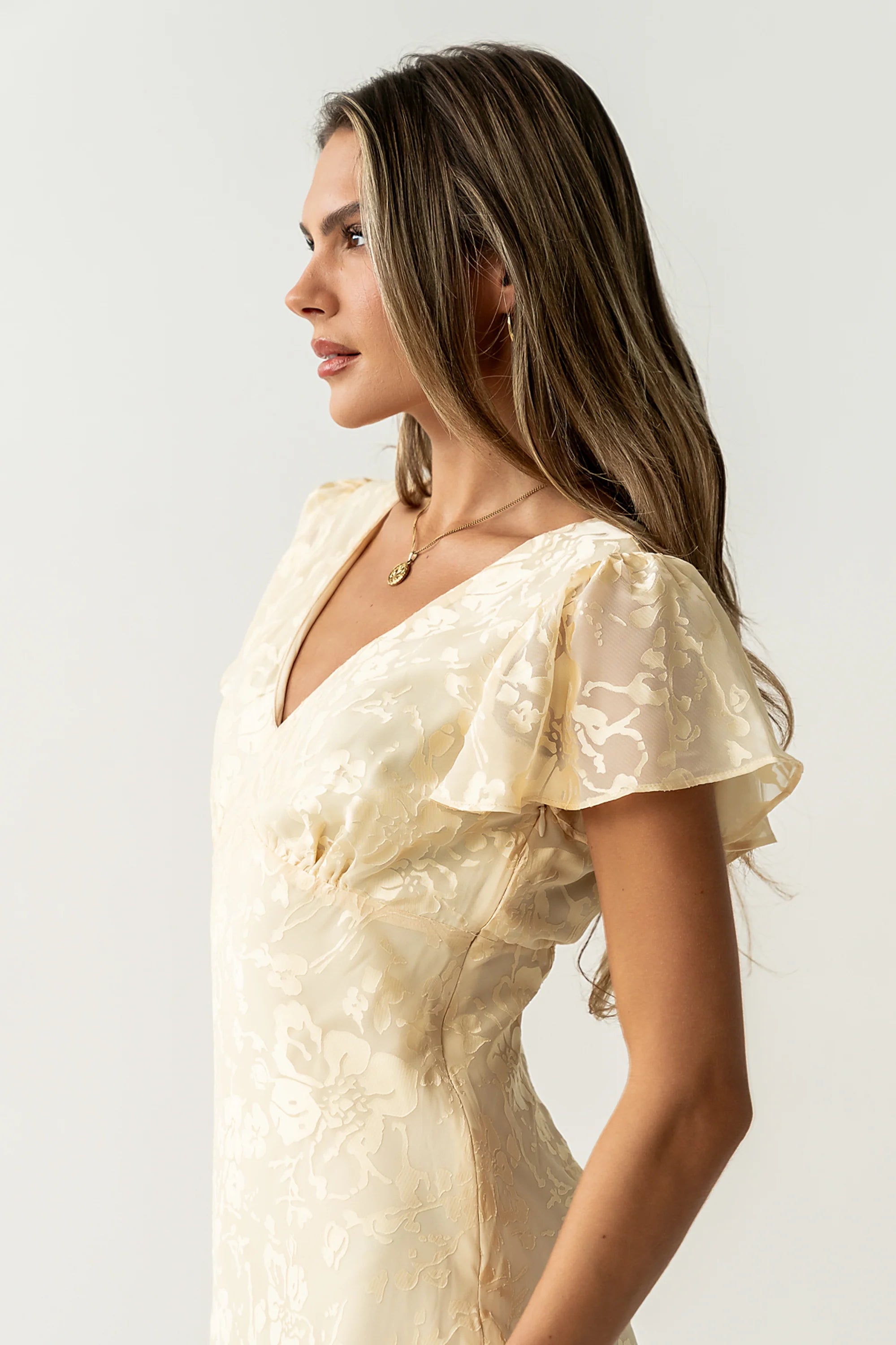 Ashtin Floral Maxi Dress in Yellow