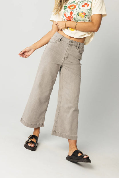 Oliver Extra Wide Leg Jeans in Gray FINAL SALE