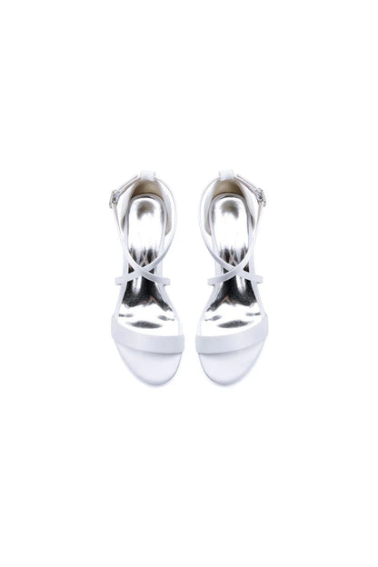 Open Toe Hollow Out Chunky Heels