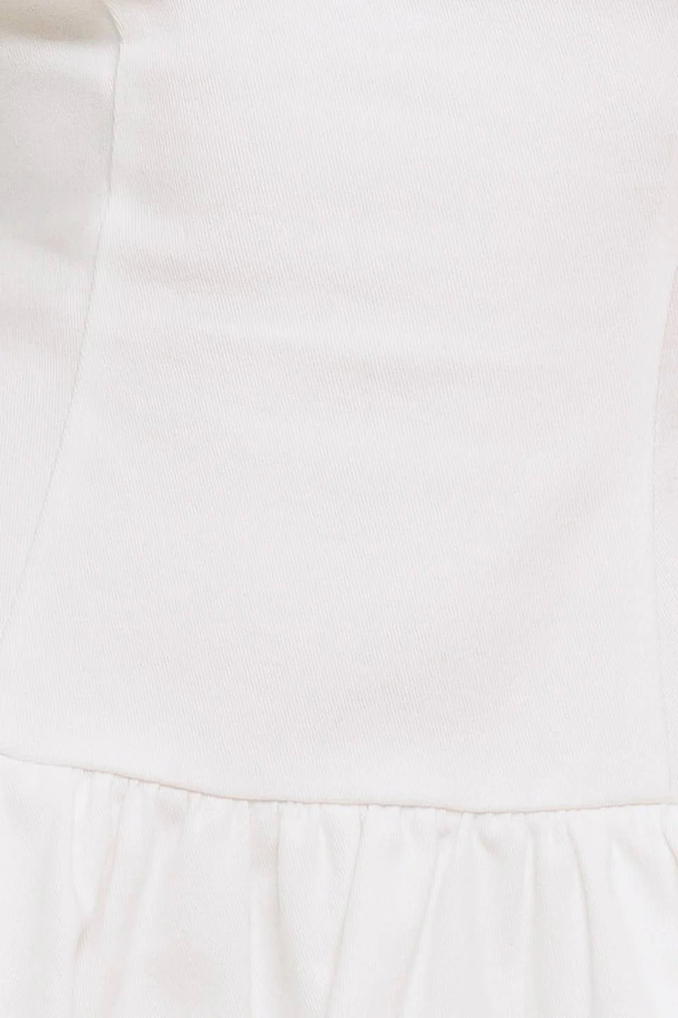 TWILIGHT WISH WHITE DENIM BUBBLE HEM MINI DRESS