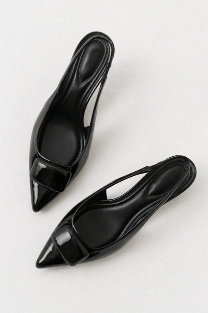 Nena Slingback Heels in Black
