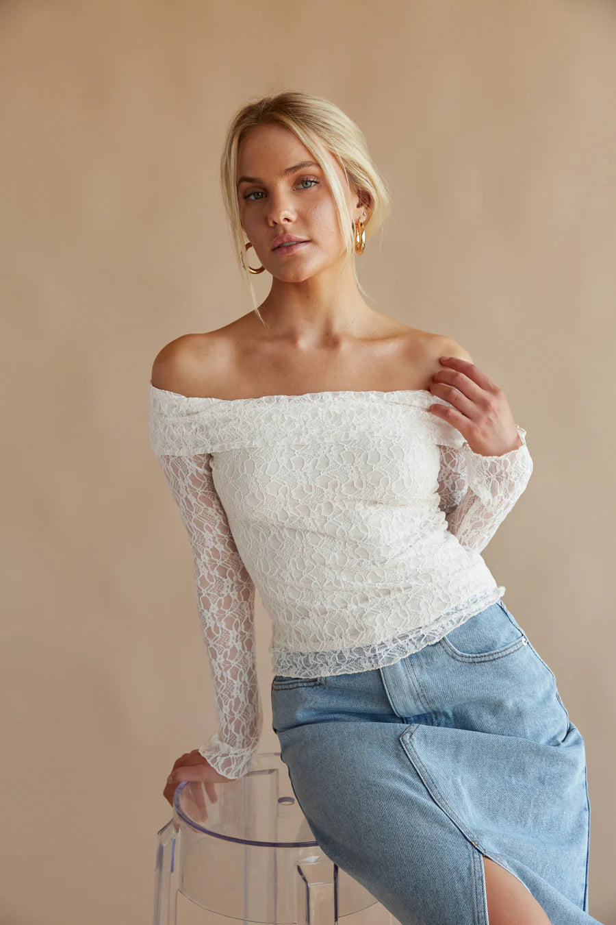 Collette Lace Long Sleeve Top