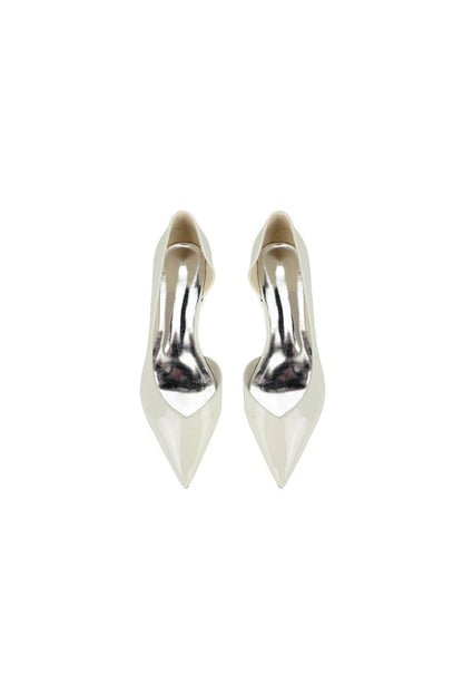 Burgundy Pointed Toe Flats with a Sleek Finish